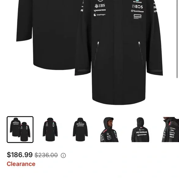 Mercedes AMG Petronas F1 2023 Men's Team Rain Jacket - Picture 7 of 7